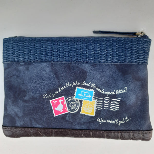 Vendula London - Post Office - NAVY Zipper Coin Purse