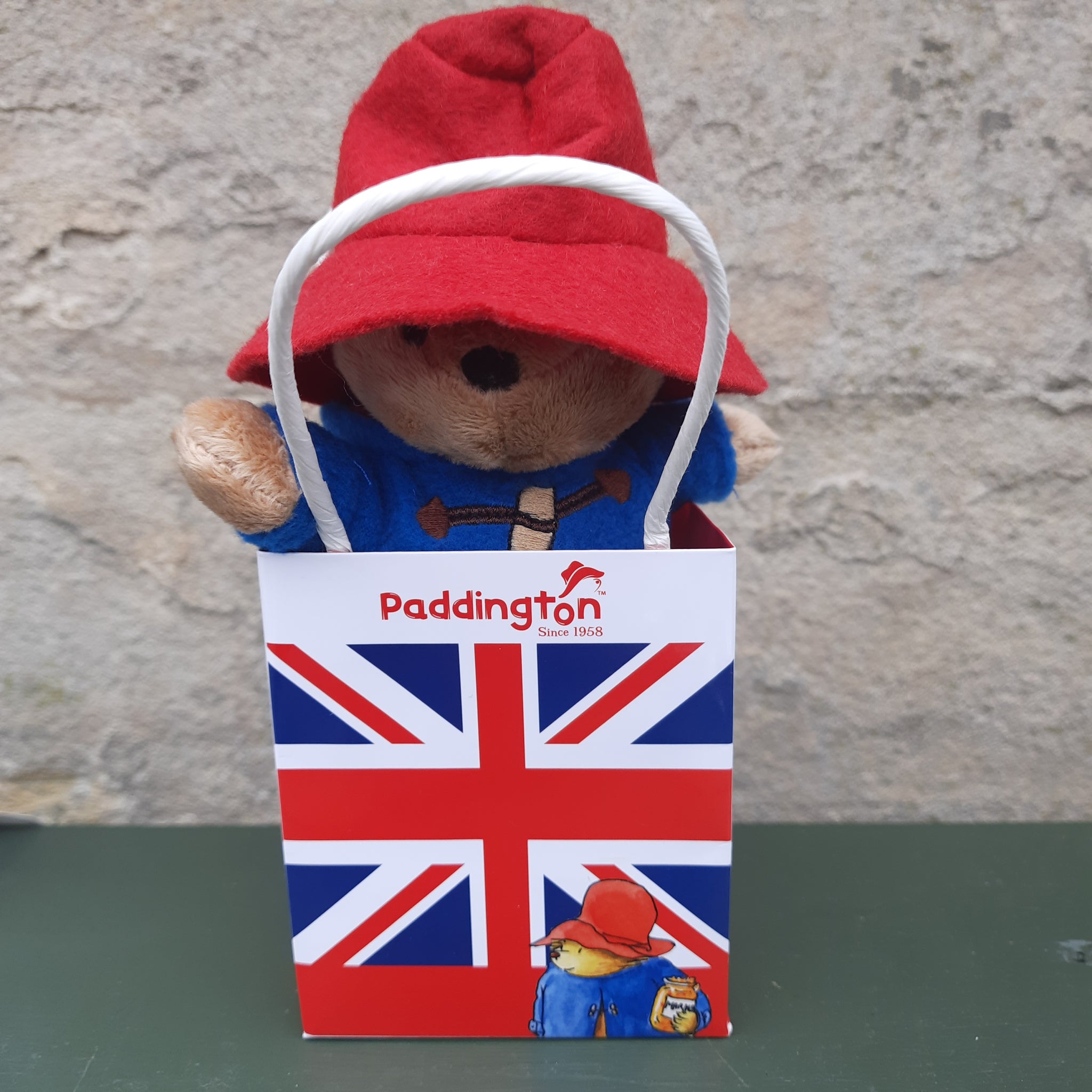 Small Paddington in Union Jack gift bag 17cm