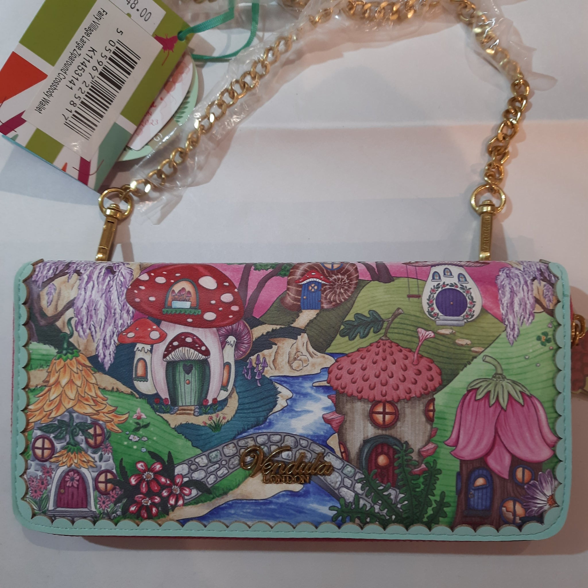 Vendula London - Fairy Village large ziparound crossbody wallet