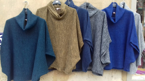 Poncho Jumpers - Available in 12 colours